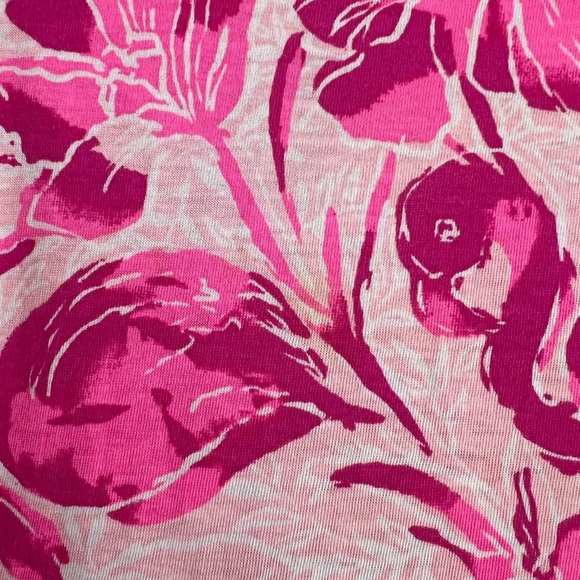 Lilly Pulitzer Girls Sorrento Dress Flounce L Large 8-10 Pink Blue Floral - Picture 8 of 8